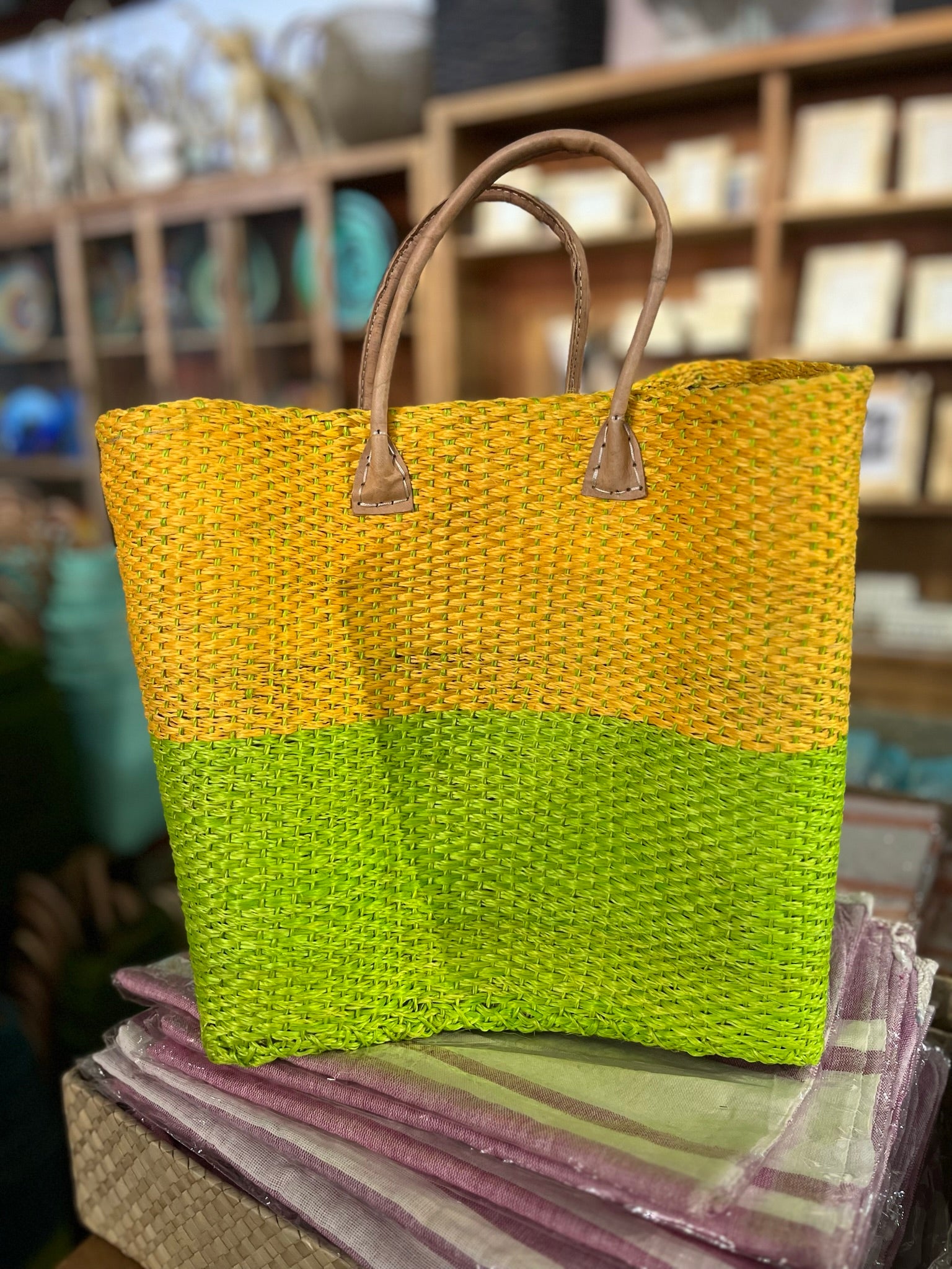 Yellow green bag sale